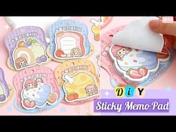 ✨How to make kawaii sticky memo pad at home _ DIY sticky memo pad