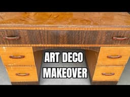 Art Deco Dressing Table /Vanity gets a new life.  Furniture Flip Makeover.