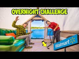 Walmart INFLATABLE TENT SURVIVAL Challenge! (CATCH CLEAN COOK)