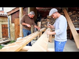 Building a WOOD STAIRCASE From Scratch #102