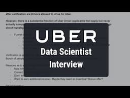 Data Scientist Interview - Uber | AB Testing + SQL