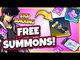 20 FREE SUMMONS, ESSENCE & MORE! STOP SLACKING! DAILY REWARDS! [Solo Leveling: Arise]