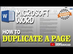 Microsoft Word How To Duplicate A Page