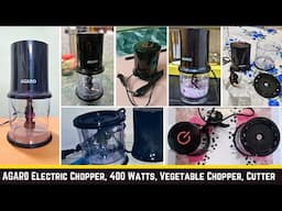 AGARO Electric Chopper 400 Watts -  Vegetable Chopper, Mince With Twin Stainless Steel Blade review.