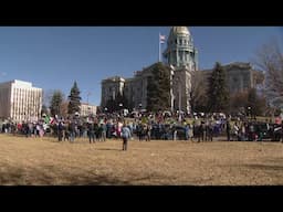 Protestors gather at Colorado capitol to protest Trump administration