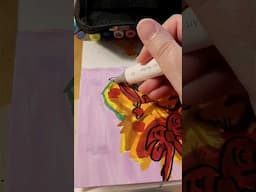 ASMR Marker Fall Art Sketch #art #artshorts #asmr #asmrartist #fall #markers