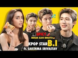 KPOP Idol B.I reacts to Aloo Bhujia, reveals why he was worried about coming to India ft. Sakshma