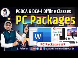 Offline Class- PC Packages (PGDCA, DCA) MS Word Working- Hyperlink, Header Footer, WorkArt