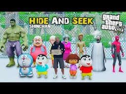 Gta 5: Shinchan Hide And Seek Naruto Village | Franklin And Team Joined in Gta5.!As Gaming Malayalam