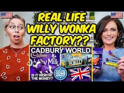 American Couple Reacts: England's Cadbury World! FIRST TIME EVER REACTION! Just A Taste!