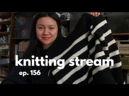 lol one more sleeve to go, who knew monogamous knitting was so fast // knitting stream #156