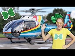 Helicopter Ride OVER a HUGE Waterfall | Helicopters For Kids