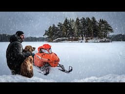 Camping in a SNOWSTORM & BITTER COLD on an Island (-10ºF)