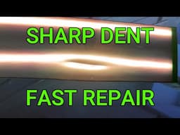 Fixing A Sharp Dent In Aluminum Hood Under 3 Minutes | Level Up PDR Training Promo