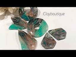 Polymer Clay Ink and Inclusions Faux Stone