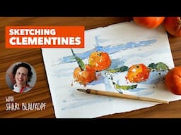 Sketching Clementines in Watercolour and Ink: My step-by-step guide