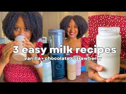 3 EASY VEGAN MILK RECIPES 🥛 NAMA M1 PLANT-BASED MILK MAKER