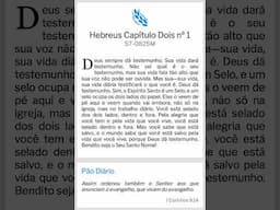 Pão Diário: Hebreus Capítulo Dois N.01 - WMB