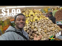 Jamaican Yam Hill in NYC Grocery Store with Low prices