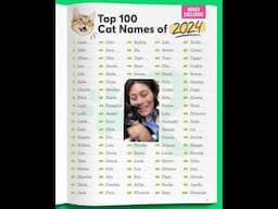 ✨ Presenting Rover's top cat names of 2024 ✨ #roverdotcom