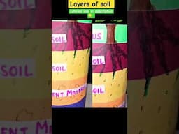 Layers of soil school project #layersofsoil l#viralshort #shorts