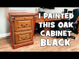 I Painted This Thrift Store Cabinet Black