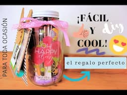 FRASCO DE VIDRIO CON PEQUEÑOS DETALLES /DIY/REGALO ORIGINAL