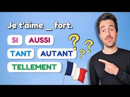 ⚠️ Comment utiliser SI, AUSSI, TANT, AUTANT et TELLEMENT en français ?