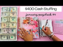 JANUARY NO. 4 CASH STUFFING OF 2025 | Paycheck Cash Stuffing | SAVINGS CHALLENGE STUFFING | Jan #4