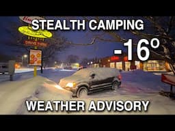 Winter Weather Warning • Minivan Stealth Camping