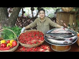 Chili and Snake head fish recipe - Delicious snake head fish cooking - Cooking with Sreypov