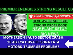 GARDEN REACH NEWS💥Premier Energies SHARE RESULT💥HFCL SHARE NEWS💥GRSE SHARE RESULT Motherson NEWS