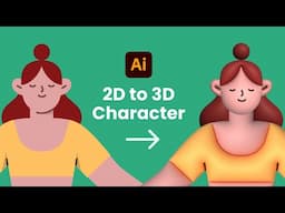 Easy 2D to 3D Character Hack for Beginners (No illustrating required) | Adobe Illustrator Tutorial