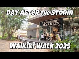 Waikiki Walk 2025 | Hidden Streets of Waikiki | Looking for Postcards & Food the Day After the Storm