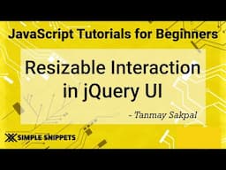 58 - Resizable Widget in jQuery UI | jQuery Tutorials for Beginners | jQuery UI Library