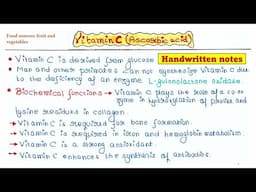 Vitamin C (Ascorbic acid) | Food source | Structure | Biochemical Function