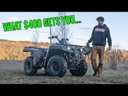 First Ride on the $400 Four Wheeler!! (Yamaha Grizzly 600 ATV)