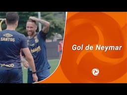 Veja o gol de Neymar no treino santista