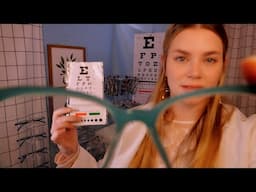 ASMR Optician Eye Exam & Glasses Fitting | Typing, Measuring Your Symmetry, Vision Test