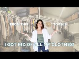 I GOT RID OF ALL MY CLOTHES | capsule wardrobe during weight gain | maxed out to minimal series