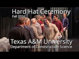 Construction Science students earn hard hats at ceremony.