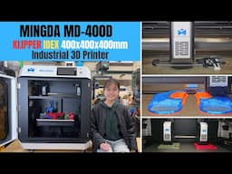 Mingda MD-400D IDEX KLIPPER Industrial 3D Printer: 400x400x400mm, Linear Rails & Ball Screw