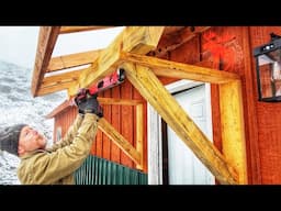 Building a Cool Awning Over the Door. Finishing a Pole Barn: Ep. #2