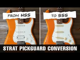 Converting Stratocaster from HSS to SSS Pickups - Easy Pickguard Swap