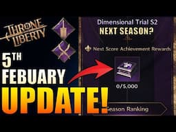 Throne & Liberty NEW UPDATE:  Season 1 Ending! (purple runes already?) Exploit and Weapon Fixes!