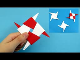 How to make a shuriken out of paper easily  DIY paper shuriken