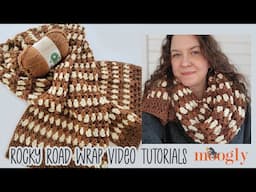 How to Crochet: Rocky Road Wrap (Left Handed)