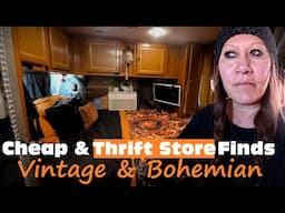 Thrift Store Finds - Redecorating My RV Bedroom | Vintage Bohemian Small Space Decor