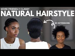 10 MINUTES CLASSY WORK FRIENDLY FLAT TWIST  4C NATURAL HAIRSTYLE FOR BLACK WOMEN