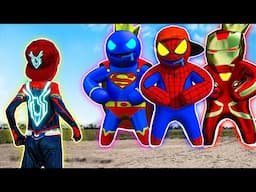 TEAM SPIDER-MAN vs NEW BAD HERO ||  SPECIAL LIVE ACTION STORY - Where Is KID SPIDER MAN ? #1